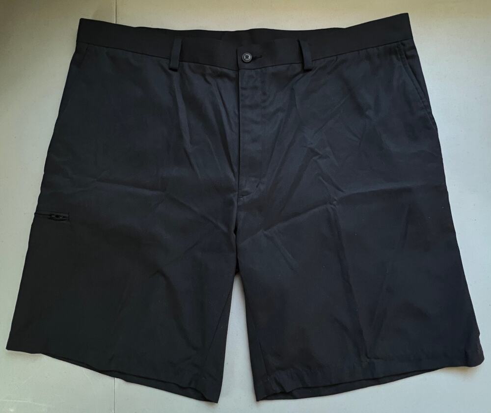 Champions Tour Golf Shorts Mens 40 Black Flat Front Performance Zip Pocket